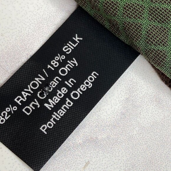 Dana Herbert Dark Purple Green Flocked Velvet Geometric Baroque Print Scarf 60" - Picture 11 of 12